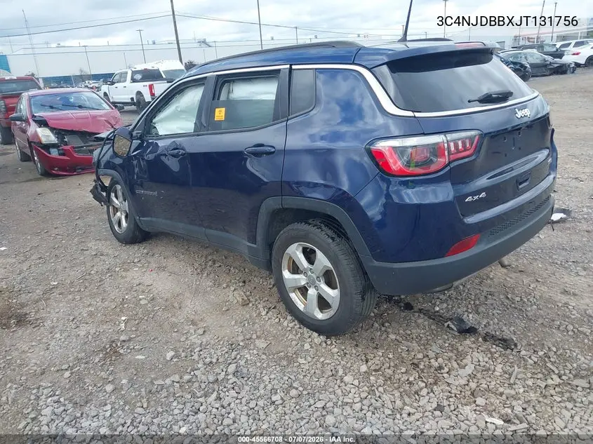 2018 Jeep Compass Latitude 4X4 VIN: 3C4NJDBBXJT131756 Lot: 45566708