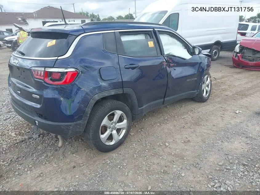 2018 Jeep Compass Latitude 4X4 VIN: 3C4NJDBBXJT131756 Lot: 45566708