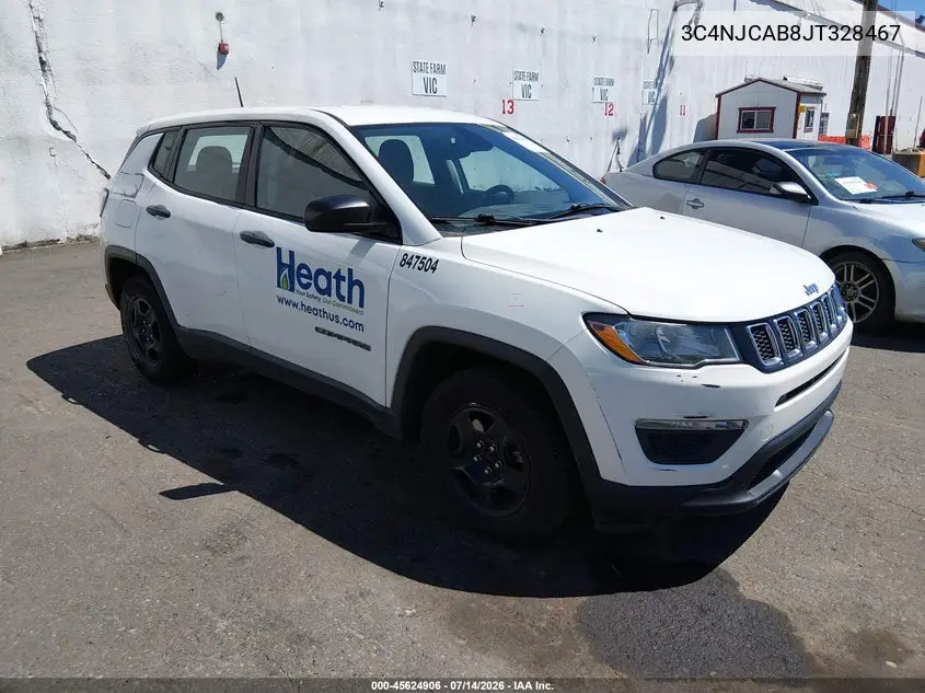 2018 Jeep Compass Sport Fwd VIN: 3C4NJCAB8JT328467 Lot: 45624906