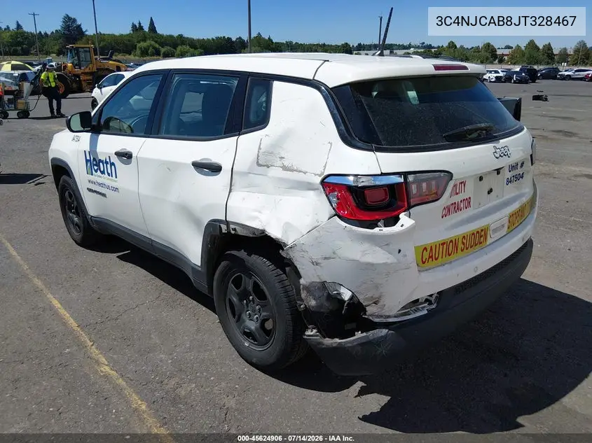 2018 Jeep Compass Sport Fwd VIN: 3C4NJCAB8JT328467 Lot: 45624906