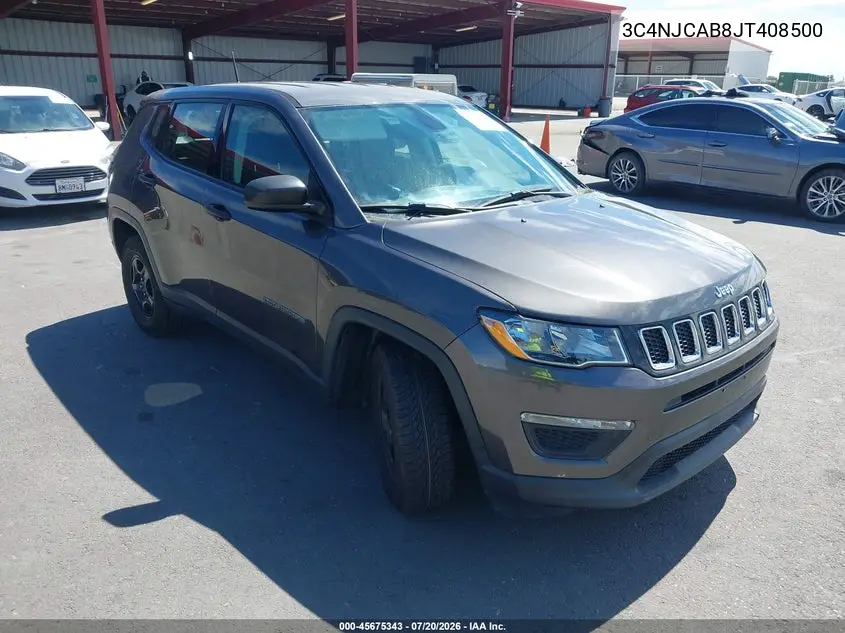 2018 Jeep Compass Sport Fwd VIN: 3C4NJCAB8JT408500 Lot: 45675343