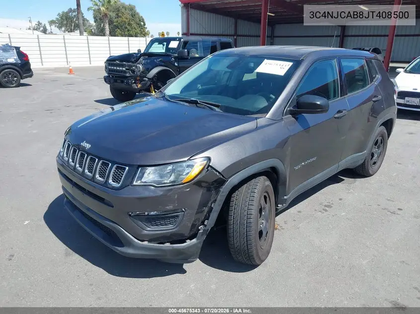 2018 Jeep Compass Sport Fwd VIN: 3C4NJCAB8JT408500 Lot: 45675343