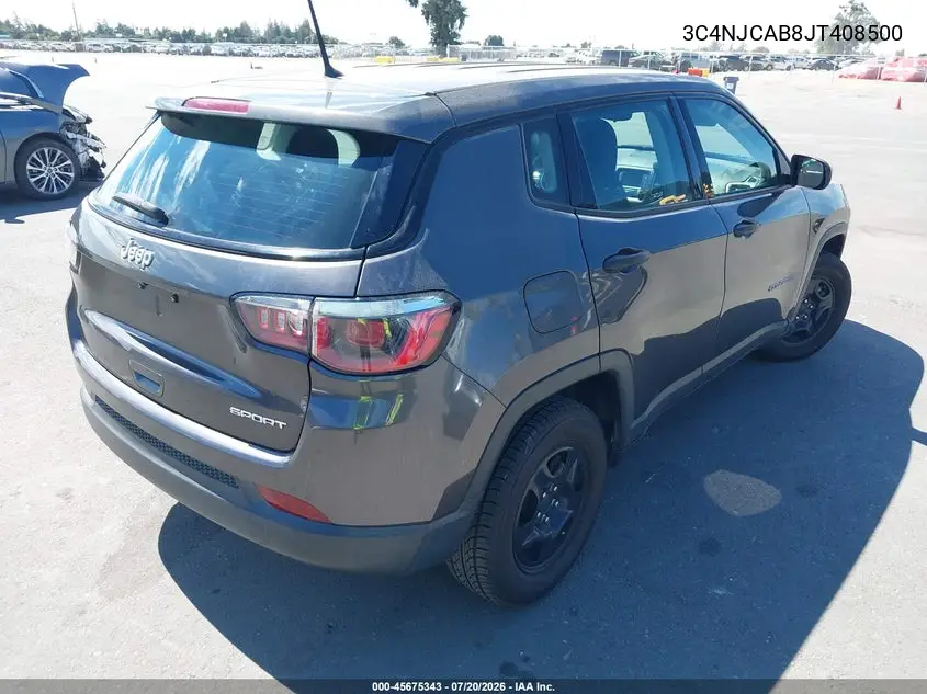 2018 Jeep Compass Sport Fwd VIN: 3C4NJCAB8JT408500 Lot: 45675343