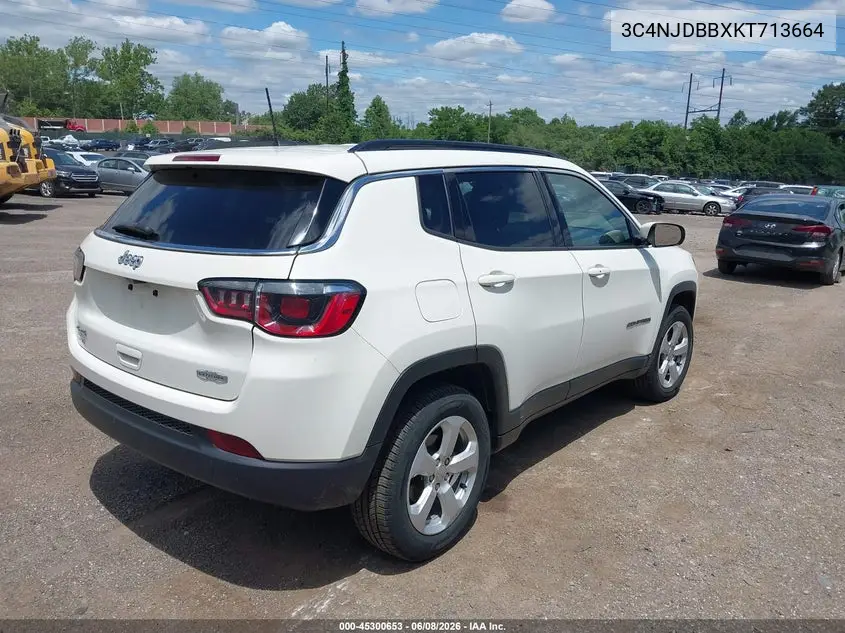 2019 Jeep Compass Latitude 4X4 VIN: 3C4NJDBBXKT713664 Lot: 45300653