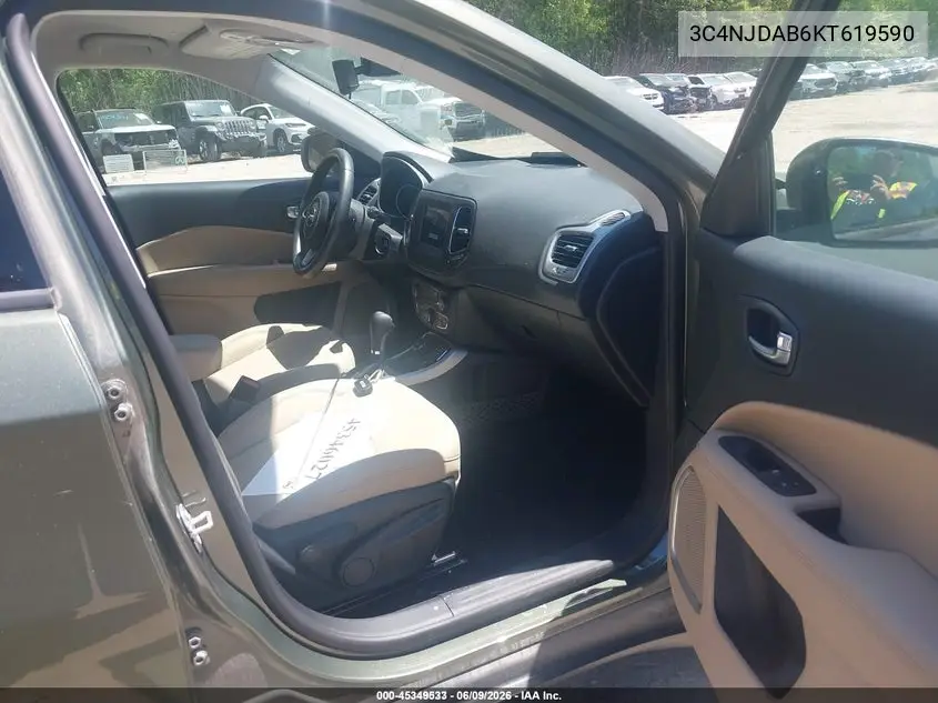 2019 Jeep Compass Sport 4X4 VIN: 3C4NJDAB6KT619590 Lot: 45349533