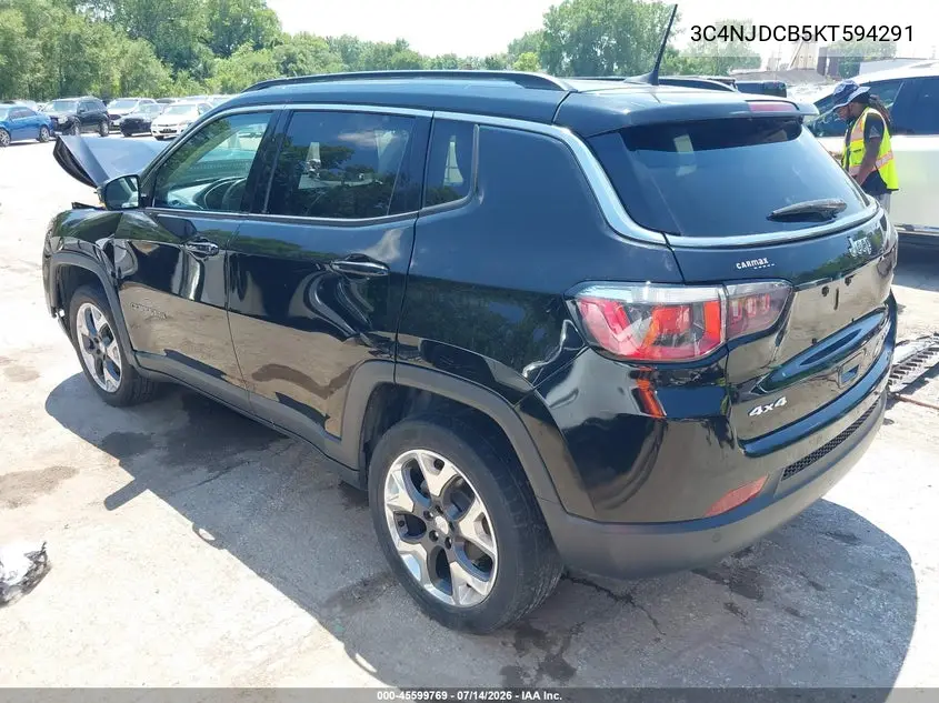 2019 Jeep Compass Limited 4X4 VIN: 3C4NJDCB5KT594291 Lot: 45599769