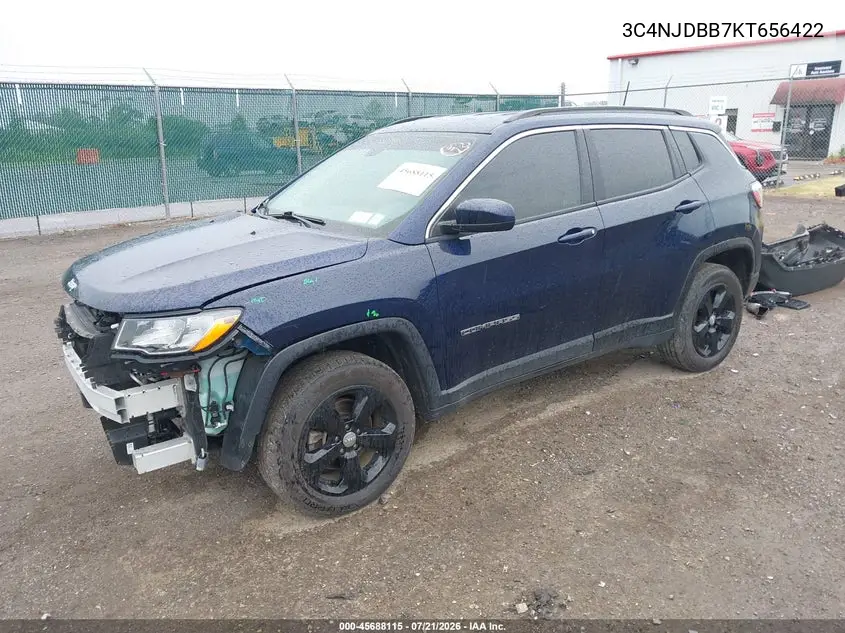 2019 Jeep Compass Latitude 4X4 VIN: 3C4NJDBB7KT656422 Lot: 45688115