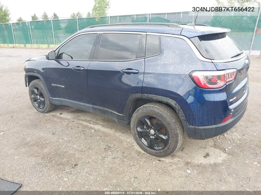 2019 Jeep Compass Latitude 4X4 VIN: 3C4NJDBB7KT656422 Lot: 45688115