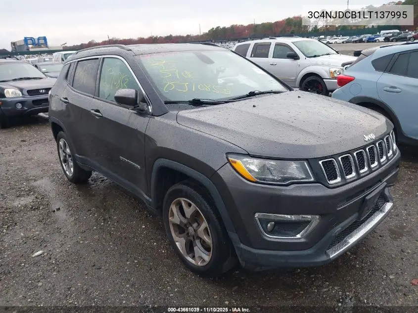 3C4NJDCB1LT137995 2020 Jeep Compass Limited 4X4