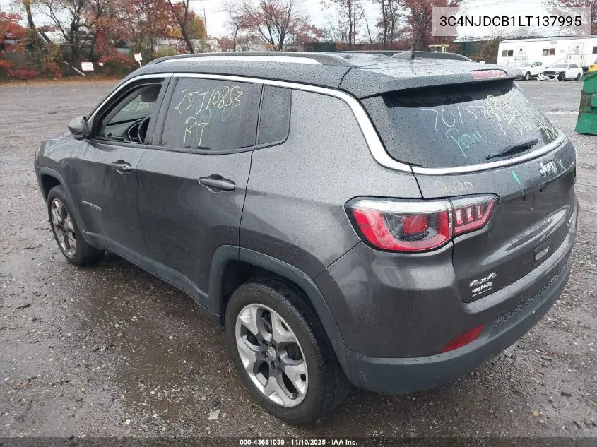 3C4NJDCB1LT137995 2020 Jeep Compass Limited 4X4