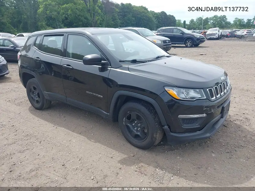 2020 Jeep Compass Sport 4X4 VIN: 3C4NJDAB9LT137732 Lot: 45385004