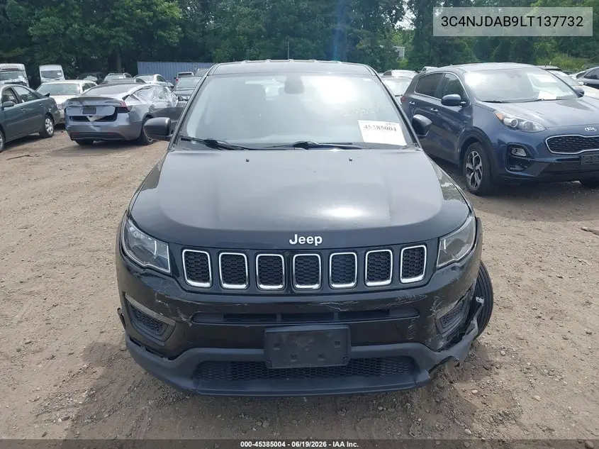 2020 Jeep Compass Sport 4X4 VIN: 3C4NJDAB9LT137732 Lot: 45385004
