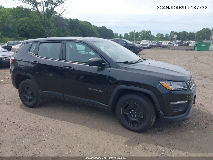 2020 Jeep Compass Sport 4X4 VIN: 3C4NJDAB9LT137732 Lot: 45385004