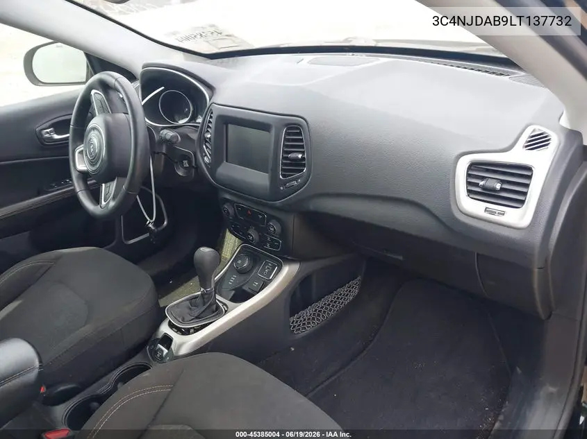 2020 Jeep Compass Sport 4X4 VIN: 3C4NJDAB9LT137732 Lot: 45385004