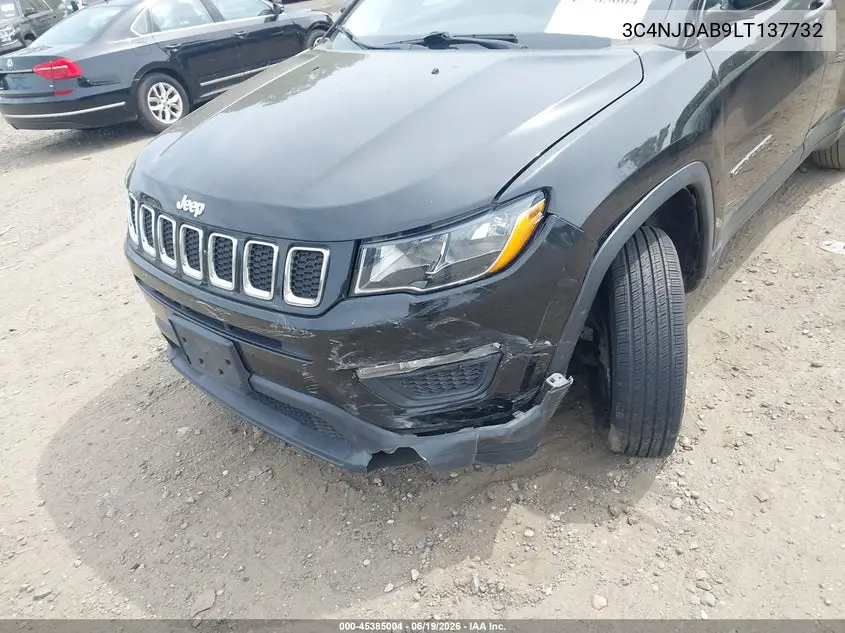 2020 Jeep Compass Sport 4X4 VIN: 3C4NJDAB9LT137732 Lot: 45385004