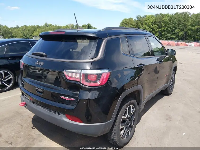 2020 Jeep Compass Trailhawk 4X4 VIN: 3C4NJDDB3LT200304 Lot: 45626425