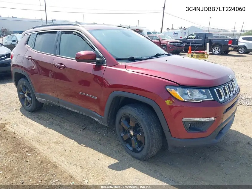 2020 Jeep Compass Latitude 4X4 VIN: 3C4NJDBB7LT224060 Lot: 45675603