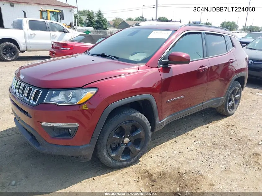 2020 Jeep Compass Latitude 4X4 VIN: 3C4NJDBB7LT224060 Lot: 45675603