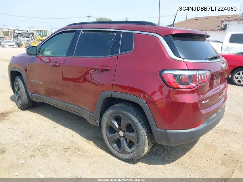 2020 Jeep Compass Latitude 4X4 VIN: 3C4NJDBB7LT224060 Lot: 45675603