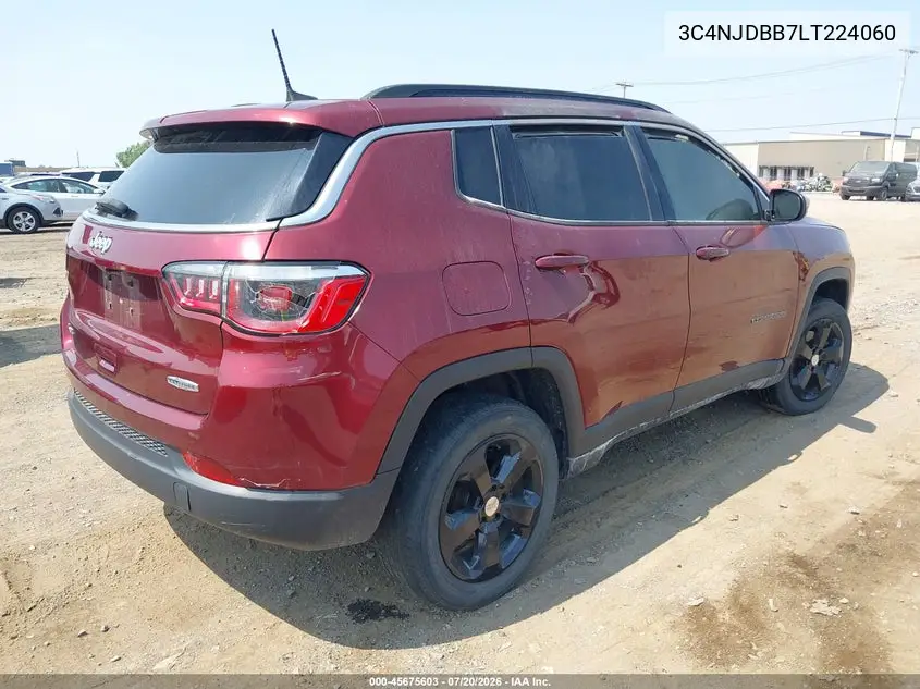2020 Jeep Compass Latitude 4X4 VIN: 3C4NJDBB7LT224060 Lot: 45675603