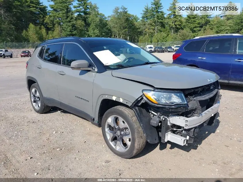 3C4NJDCB2MT570386 2021 Jeep Compass Limited 4X4