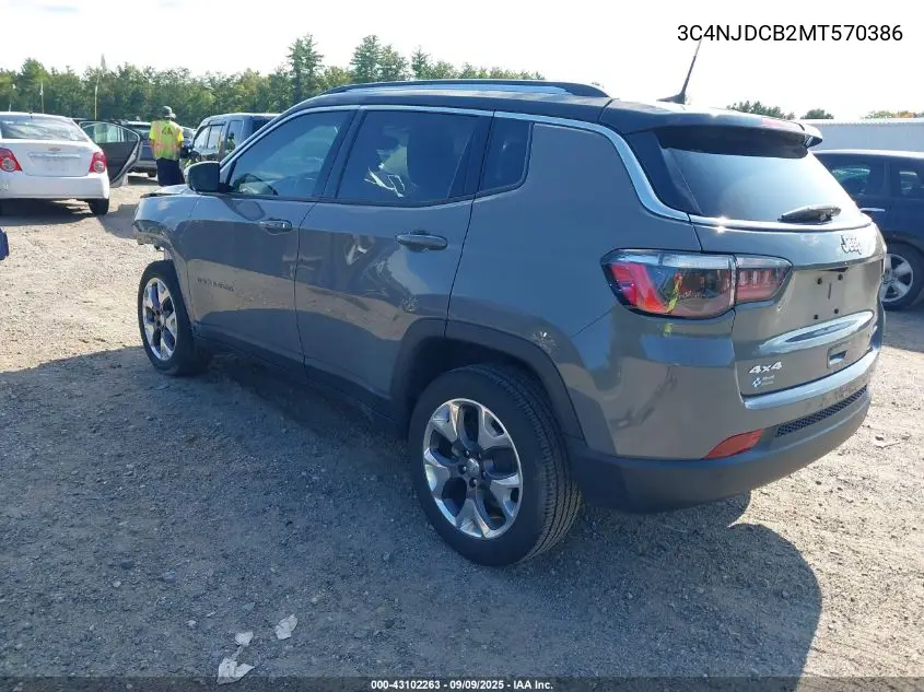 3C4NJDCB2MT570386 2021 Jeep Compass Limited 4X4
