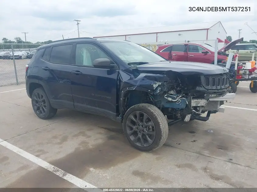 2021 Jeep Compass 80Th Anniversary VIN: 3C4NJDEB5MT537251 Lot: 45325822