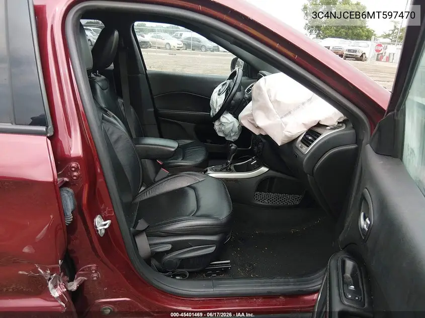 2021 Jeep Compass 80Th Anniversary Fwd VIN: 3C4NJCEB6MT597470 Lot: 45401469