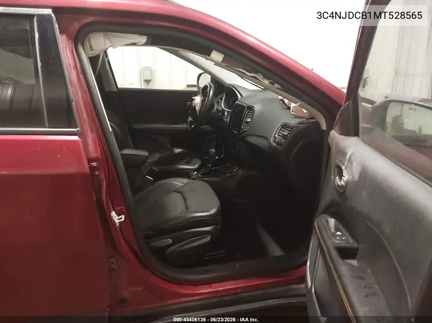 2021 Jeep Compass Limited 4X4 VIN: 3C4NJDCB1MT528565 Lot: 45406136