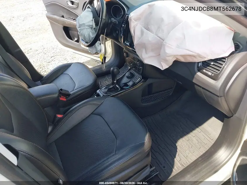 2021 Jeep Compass Limited 4X4 VIN: 3C4NJDCB8MT562678 Lot: 45498971