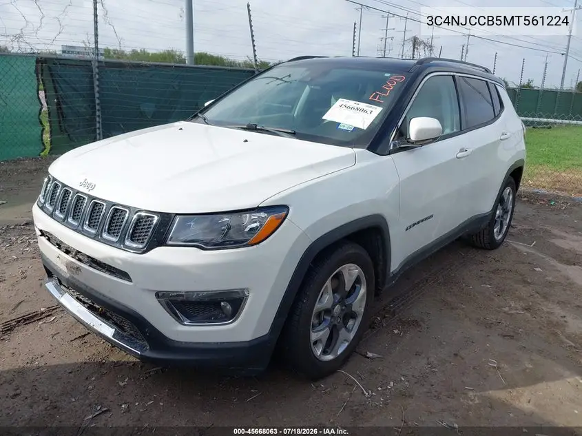 2021 Jeep Compass Limited Fwd VIN: 3C4NJCCB5MT561224 Lot: 45668063