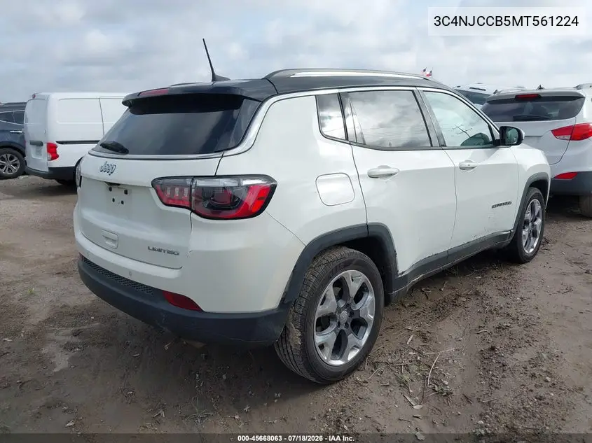 2021 Jeep Compass Limited Fwd VIN: 3C4NJCCB5MT561224 Lot: 45668063