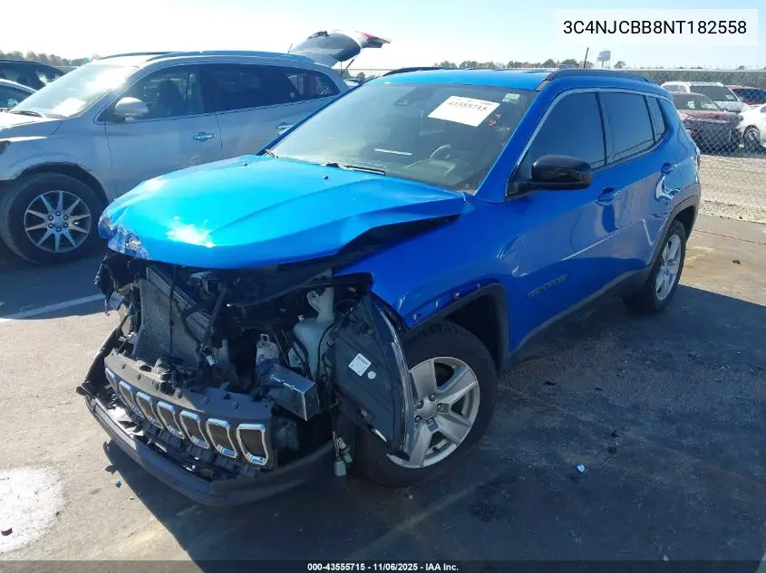 3C4NJCBB8NT182558 2022 Jeep Compass Latitude Fwd