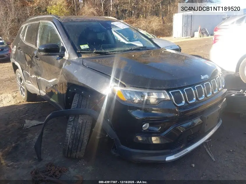 3C4NJDCB1NT189520 2022 Jeep Compass Limited 4X4