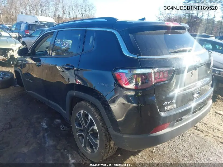 3C4NJDCB1NT189520 2022 Jeep Compass Limited 4X4