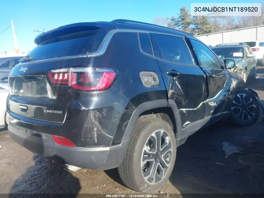 3C4NJDCB1NT189520 2022 Jeep Compass Limited 4X4