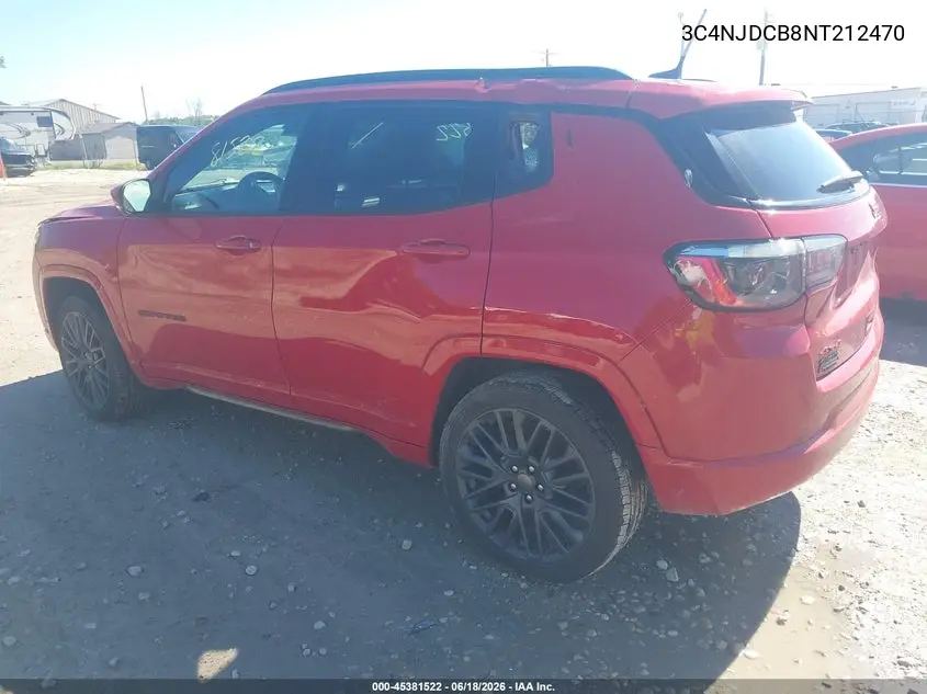 2022 Jeep Compass (Red) Edition 4X4 VIN: 3C4NJDCB8NT212470 Lot: 45381522
