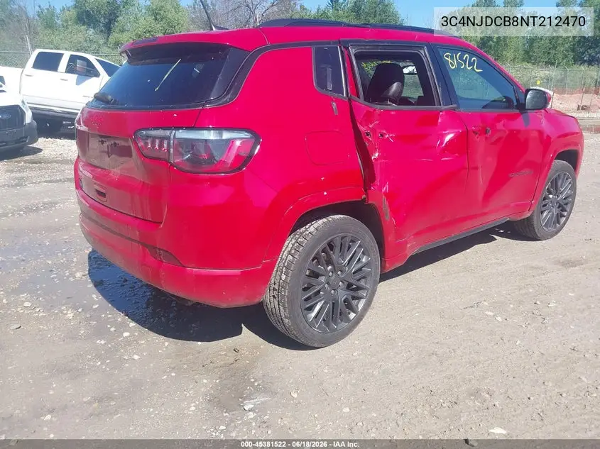 2022 Jeep Compass (Red) Edition 4X4 VIN: 3C4NJDCB8NT212470 Lot: 45381522
