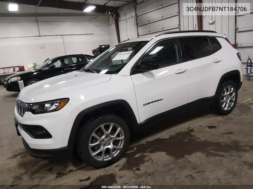 2022 Jeep Compass Latitude Lux 4X4 VIN: 3C4NJDFB7NT184706 Lot: 45422259