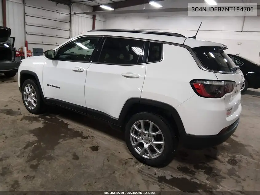 2022 Jeep Compass Latitude Lux 4X4 VIN: 3C4NJDFB7NT184706 Lot: 45422259