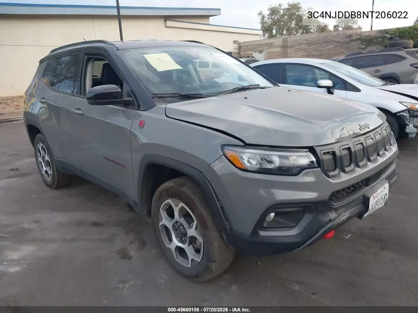 2022 Jeep Compass Trailhawk 4X4 VIN: 3C4NJDDB8NT206022 Lot: 45660156