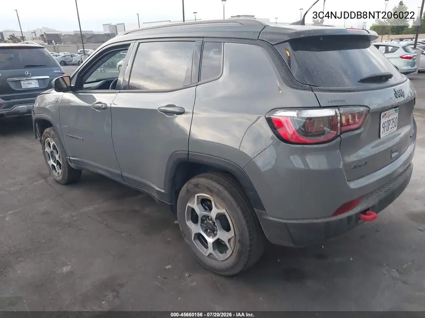 2022 Jeep Compass Trailhawk 4X4 VIN: 3C4NJDDB8NT206022 Lot: 45660156