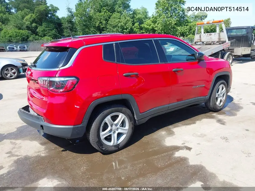 2023 Jeep Compass Sport 4X4 VIN: 3C4NJDAN0PT514514 Lot: 45387769