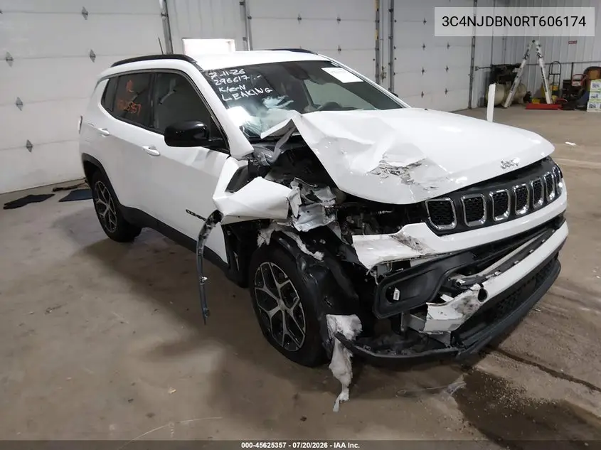 2024 Jeep Compass Latitude 4X4 VIN: 3C4NJDBN0RT606174 Lot: 45625357