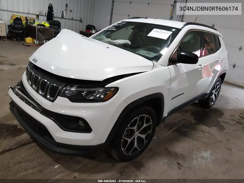 2024 Jeep Compass Latitude 4X4 VIN: 3C4NJDBN0RT606174 Lot: 45625357