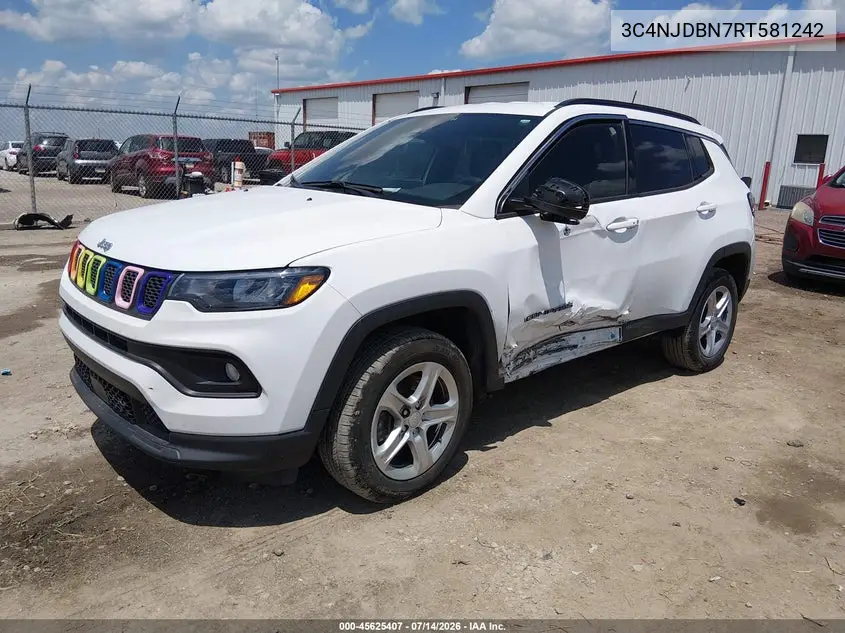 2024 Jeep Compass Latitude 4X4 VIN: 3C4NJDBN7RT581242 Lot: 45625407