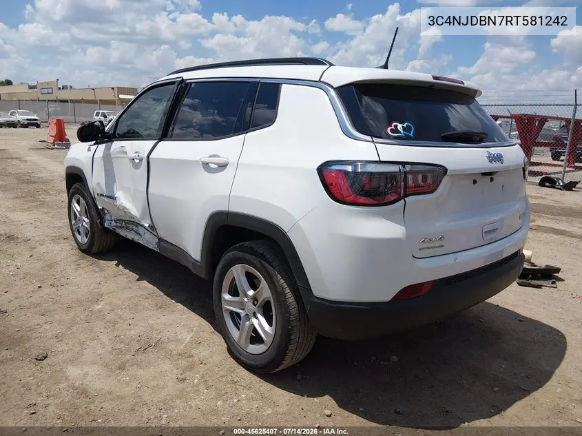 2024 Jeep Compass Latitude 4X4 VIN: 3C4NJDBN7RT581242 Lot: 45625407