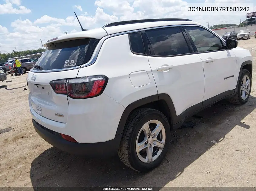 2024 Jeep Compass Latitude 4X4 VIN: 3C4NJDBN7RT581242 Lot: 45625407