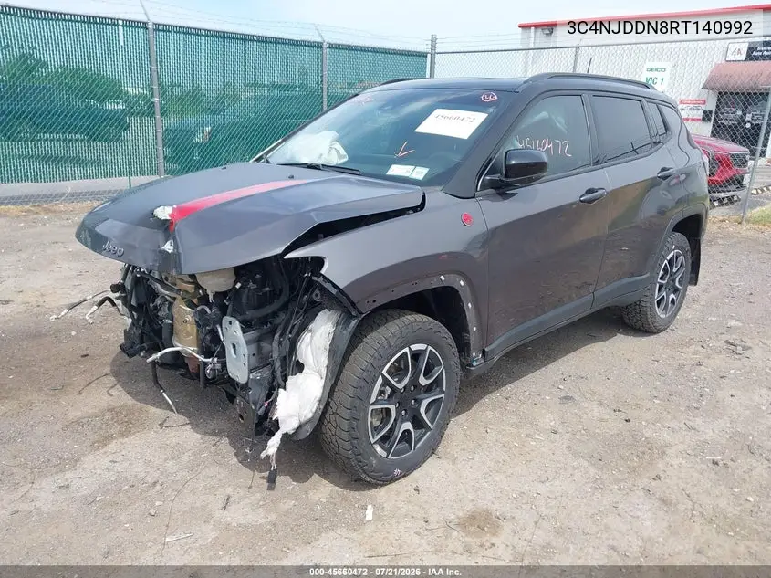 2024 Jeep Compass Trailhawk 4X4 VIN: 3C4NJDDN8RT140992 Lot: 45660472