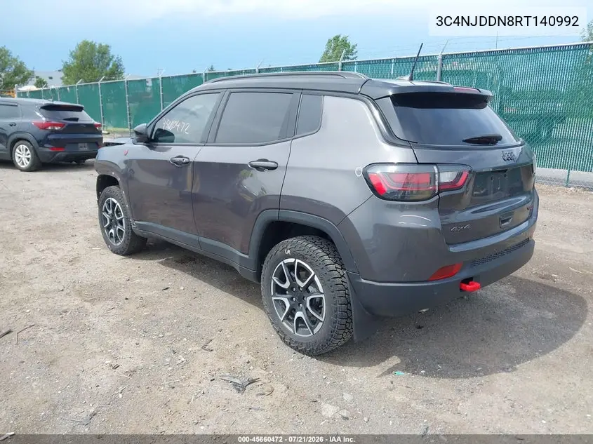 2024 Jeep Compass Trailhawk 4X4 VIN: 3C4NJDDN8RT140992 Lot: 45660472